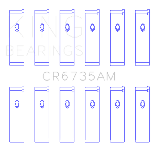 King Engine Bearings Mitsubishi 6G74 3000GT/Dodge Stealth (Size STD) Performance Rod Bearing Set