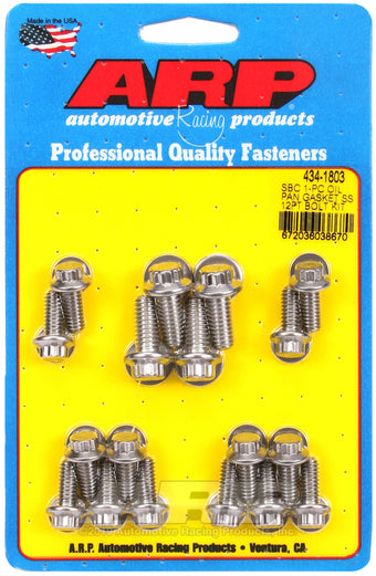 compare product ARP SB Chevy 1-pc SS 12pt Oil Pan Gasket Bolt Kit