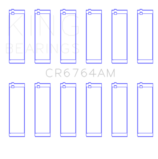 King Engine Bearings VW AES/AUE/ABV Connecting Rod Bearing Set (Set of 6) - Size STD