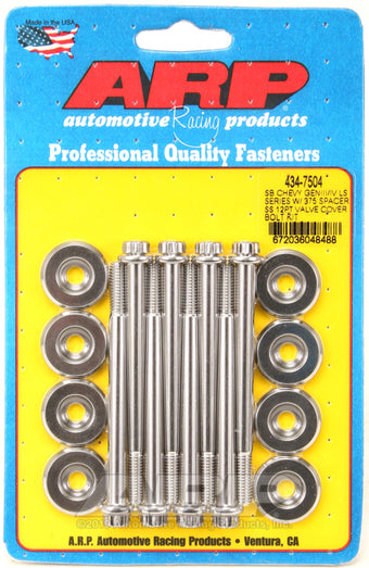 compare product ARP SB Chevrolet Gen III/IV LS Series w/ 0.375 Spacer SS 12pt Valve Cover Bolt Kit