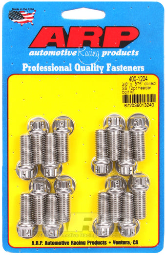 compare product ARP 3/8 x .875 Drilled SS 12pt Header Bolt Kit
