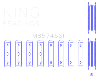 compare product King Engine Bearings Subaru FA/FB (Size 0.50 Oversized) Main Bearing Set