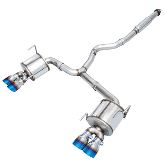 compare product AWE Tuning 12-14 Subaru WRX STI Touring Edition Exhaust - Vapor Blue Quad Tips