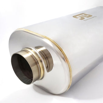 compare product Stainless Bros 3.0in x 12.0in OAL SS304 Muffler - Polished