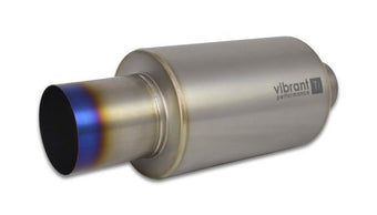 compare product Vibrant Titanium Muffler w/Straight Cut Natural Tip 2.5in. Inlet / 2.5in. Outlet
