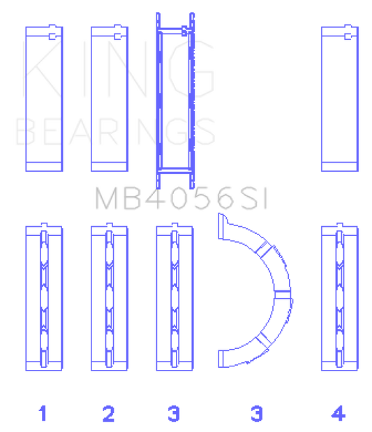 King Engine Bearings Crankshaft Main Bearing 0.5mm (Oversize) Ford Duratec V6