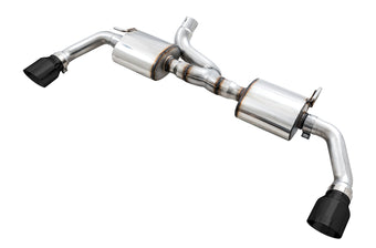 compare product AWE Tuning 07-18 Jeep Wrangler JK/JKU 3.6L Tread Edition Axle-Back Dual Exhaust - Diamond Black Tips
