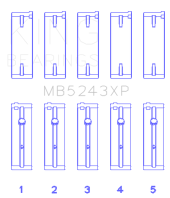 compare product King Engine Bearings Nissan Sr20DE (Size +.026mm) Main Bearing Set