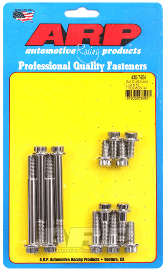 compare product ARP GM Duramax LMM 6.6L 12PT SS (street) thermostat housing bolt kit