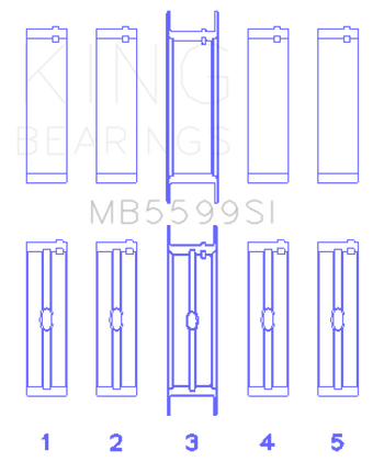 compare product King Engine Bearings International 421CI/446CI V8 (STD Size) Crankshaft Main Bearing Set