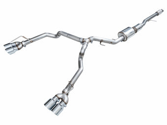 compare product AWE Tuning 2021+ GMC Suburban/Yukon XL 5.3L 0FG Split Rear Exit Catback - Quad Chrome Silver Tips