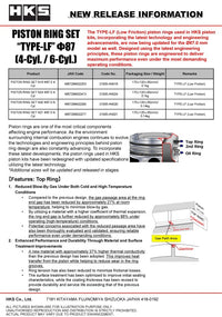 HKS PISTON RING SET N19 D87.0 4-Cyl.