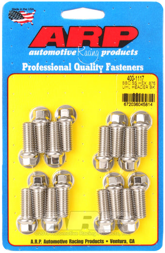 compare product ARP BB Chevy SS hex .875 UHL header bolt kit