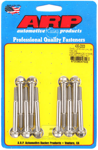 compare product ARP Chevy LS 55mm UHL hex GM Performance intake manifold bolt kit
