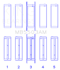 King Engine Bearings Ford V8 351ci 5.8L 16V Crankshaft Main Bearings (Size 030) - Set of 5