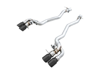 compare product AWE Tuning 18-19 BMW M5 (F90) 4.4T AWD SwitchPath Axle-Back Exhaust - Diamond Black Tips