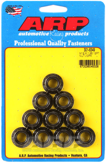 compare product ARP M12 X 1.25 12pt nut kit 8740 Chrome Moly (Pack of 10)