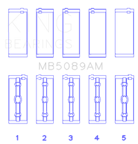 King Engine Bearings Toyota 1RZ Crankshaft Main Bearing Set - Size STD