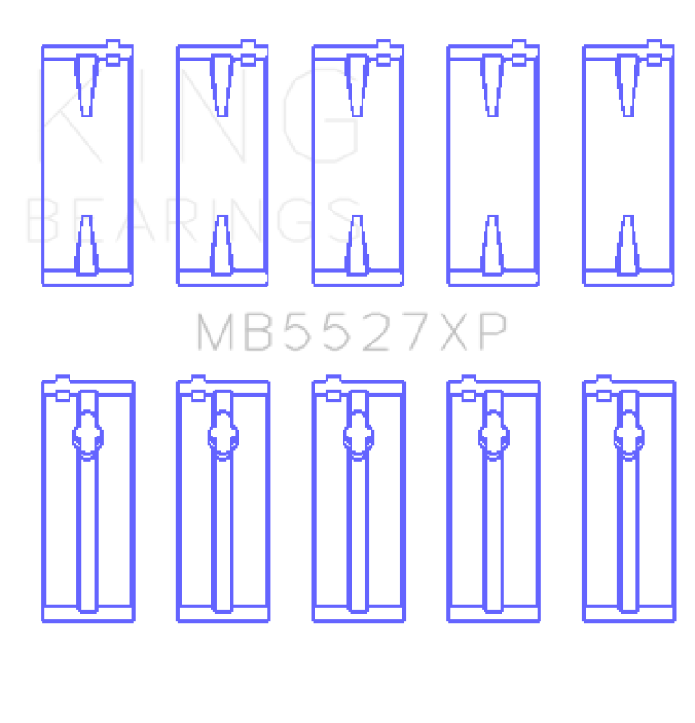 King Engine Bearings Toyota 4AGE/4AGZE 16V 1.6L (Size .026) Performance Main Bearing Set
