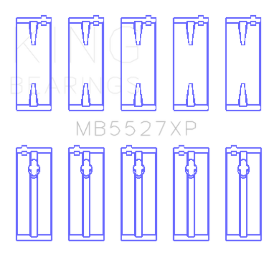 King Engine Bearings Toyota 4AGE/4AGZE 16V 1.6L (Size .026) Performance Main Bearing Set