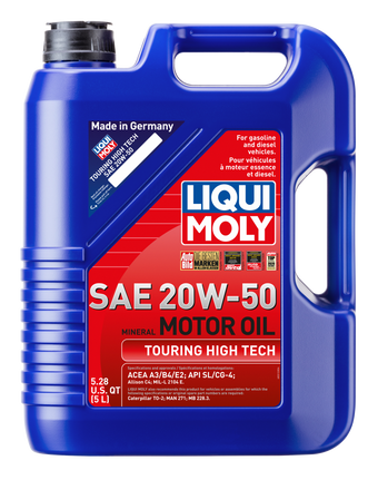 compare product LIQUI MOLY 5L Touring High Tech Motor Oil SAE 20W50