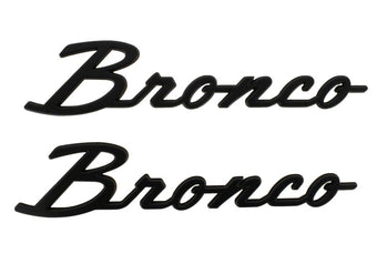 compare product Ford Racing 2021+ Bronco Classic Script Fender Badges - Matte Black (Pair)