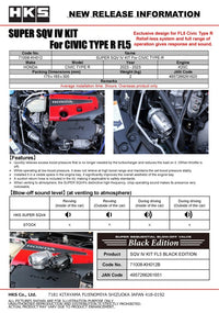 HKS SUPER SQV4 FL5 - Black Edition