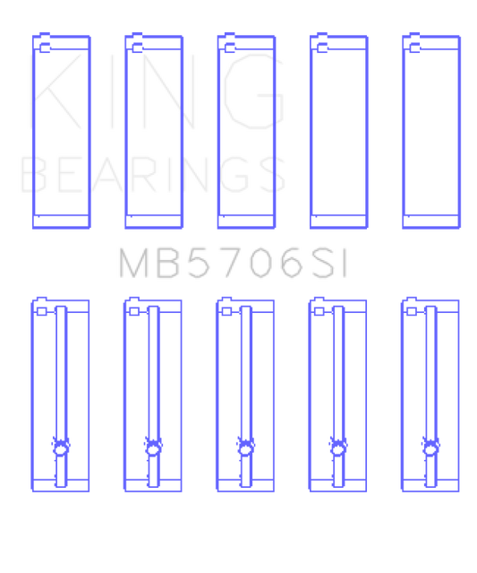 King Engine Bearings Hyundai i30 G4FC (Size +0.50mm) Main Bearing Set