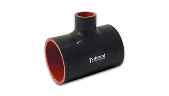 compare product Vibrant 4 Ply Reinforced Silicone T Adapter - 2in Outlet ID x 4in OAL x 1in Branch ID (BLACK)