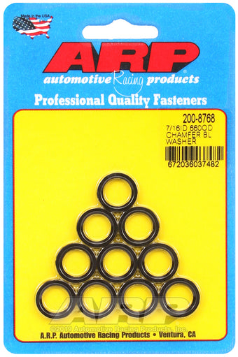 compare product ARP 8740 Chrome Moly 7/16in x .660 x .120 Black Chamfer Washer - 10 Pack