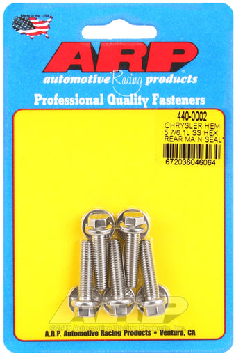 compare product ARP Chrysler Hemi 5.7/6.1L SS Hex Rear Main Seal Plate Bolt Kit
