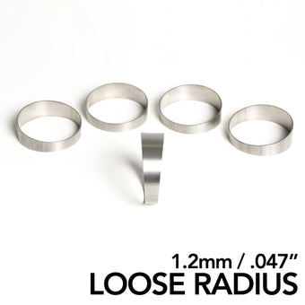 compare product Ticon Industries 3.5in 45 Degree 1.65D CLR Loose Radius 1.2mm/.047in Wall Titanium Pie Cuts - 5pk