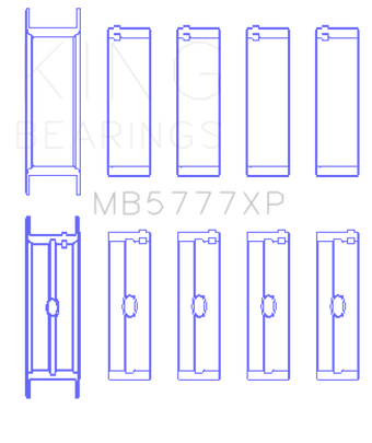 compare product King Engine Bearings Dart LS Next Block (Size STD) Performance Main Bearing Set