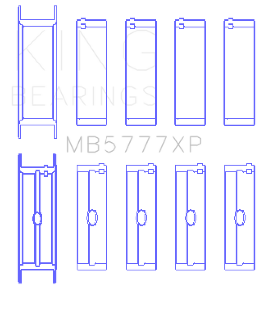 King Engine Bearings Dart LS Next Block (Size STD) Performance Main Bearing Set