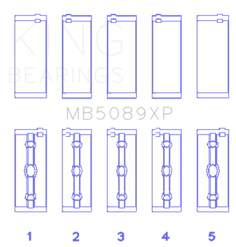 compare product King Engine Bearings Toyota 1Rz/2Rz/3Rz (Size +0.25mm) Main Bearing Set