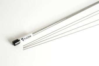 compare product Ticon Industries 39in Length 1/4lb 1mm/.039in Filler Diameter CP1 Titanium Filler Rod