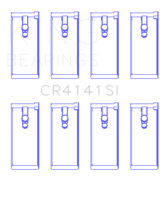 King Engine Bearings Isuzu 4Zb1/4Zd1/G130/G161/G201 (Size +1.0mm) Connecting Rod Bearing Set