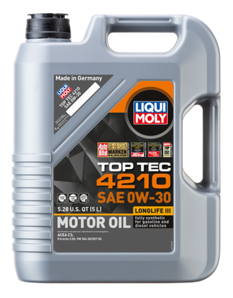 compare product LIQUI MOLY 5L Top Tec 4210 Motor Oil SAE 0W30