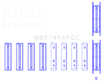 compare product King Engine Bearings Subaru FA20/Toyota 4U-GSE pMaxKote Performance Main Bearing Set - Size STD