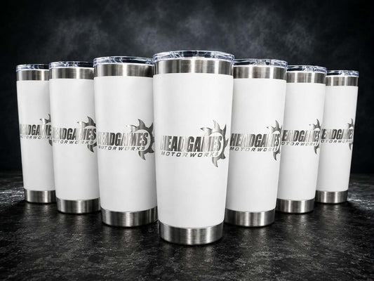 HeadGames Motorworks Tumbler - White
