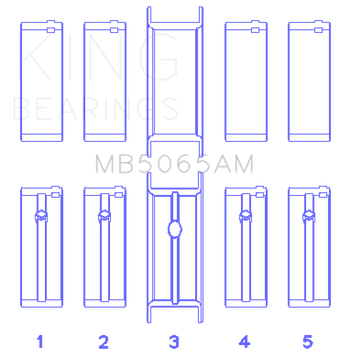 compare product King Engine Bearings Chrysler/Mitsubishi 122ci 2.0L (Size STD) Main Bearing Set