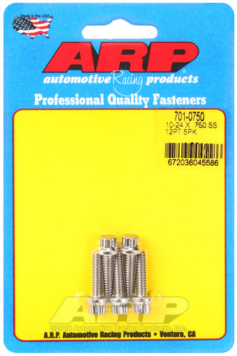 compare product ARP 10-24 x .750 12pt SS Bolts (Pack of 5)