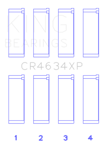 compare product King Engine Bearings Hyundai G4KF Connecting Rod Bearing Set (Set of 4) - Size STD