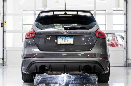 AWE Tuning Ford Focus RS Touring Edition Cat-Back Exhaust - Resonated - Diamond Black Tips