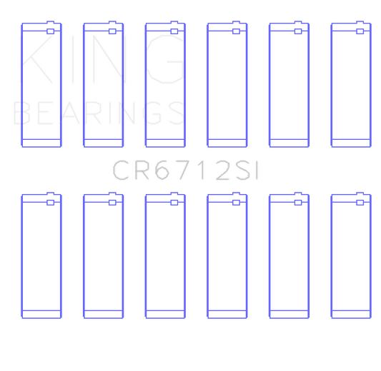 King Engine Bearings Ford V6 Triton/Ohv (Size +0.50mm) Connecting Rod Bearing Set