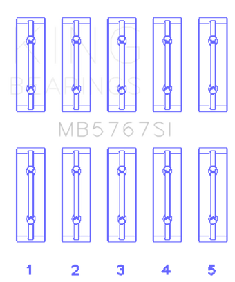 compare product King Engine Bearings Nissan HR15/16DE (Size STD) Main Bearing Set