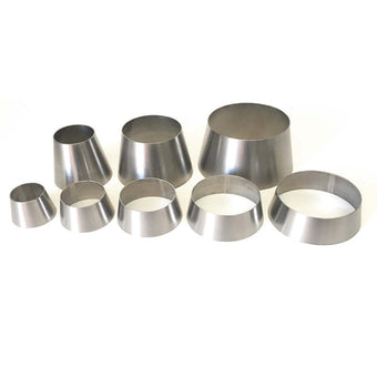 compare product Ticon Industries 2-1/2in OAL 4.0in to 5.0in Titanium Transition Reducer Cone