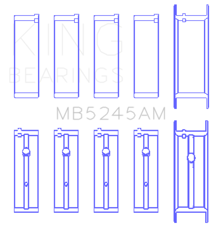 King 91-04 Nissan 146CI/2.4L KA24DE L4 / 89-97 146CI/2.4L KA24E L4  (Size STD) Main Bearing Set