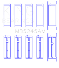 King 91-04 Nissan 146CI/2.4L KA24DE L4 / 89-97 146CI/2.4L KA24E L4  (Size STD) Main Bearing Set