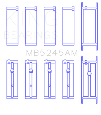 compare product King 91-04 Nissan 146CI/2.4L KA24DE L4 / 89-97 146CI/2.4L KA24E L4  (Size STD) Main Bearing Set